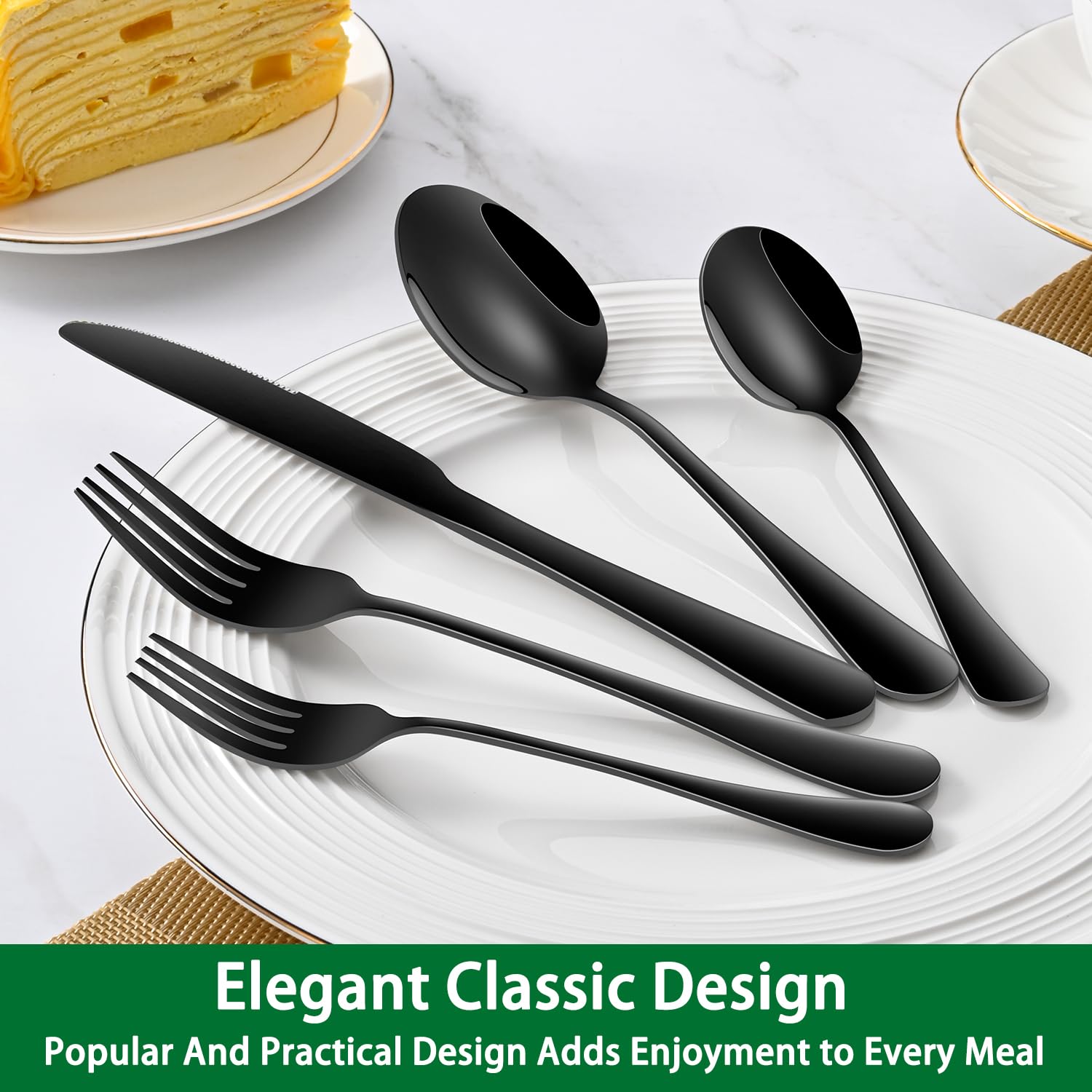 Dehov dishwasher-safe silverware ready for quick, easy cleaning.