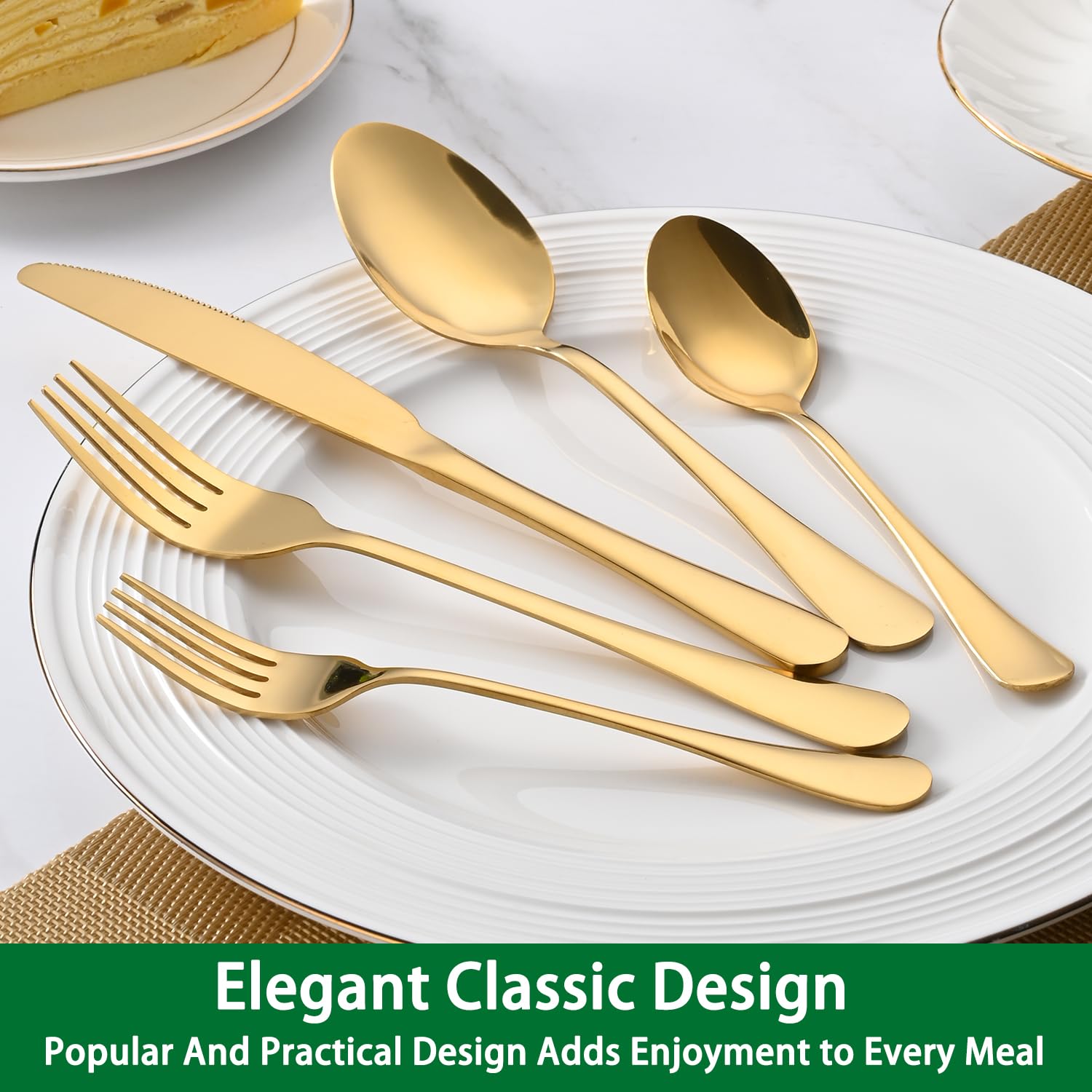 Dehov elegant round-design spoon enhances table aesthetics during family meals