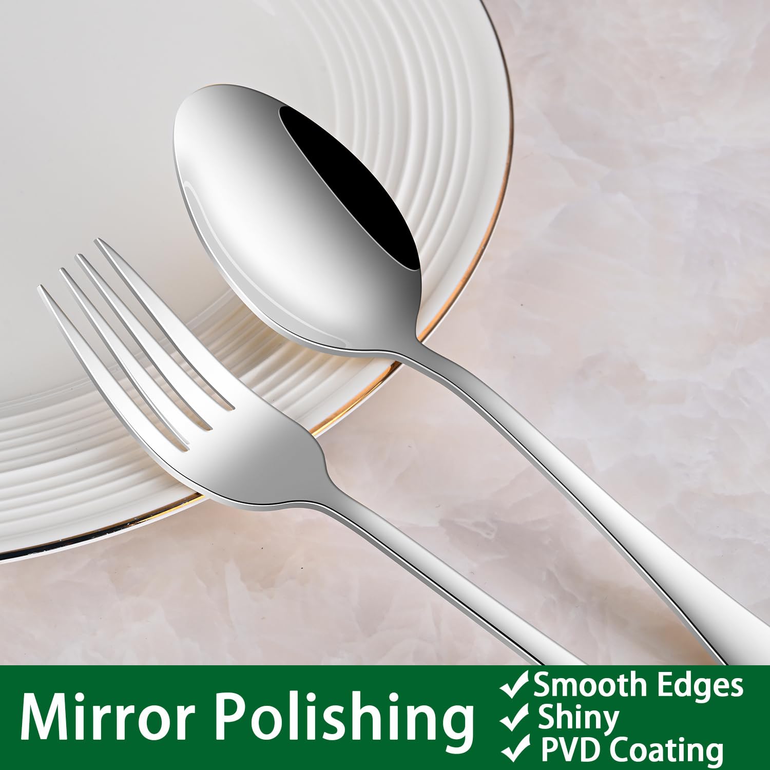 Dehov silverware with smooth edges for safe, comfortable handling.