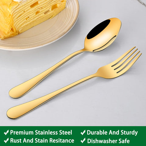 Dehov mirror-polished fork with smooth edges for safe handling and elegant settings.