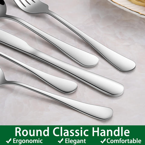 Dehov mirror-finished cutlery enhances table presentation at home or in a cafe.