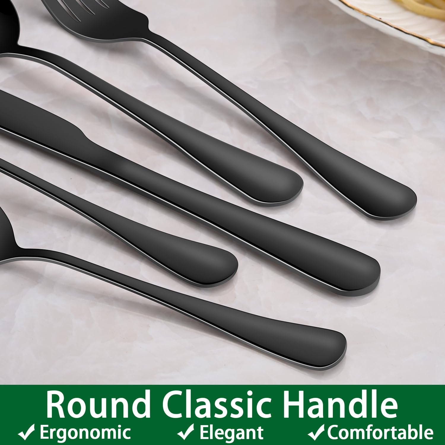 Dehov steak knives included for precise slicing and elegant presentation.