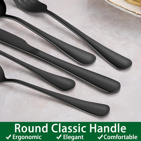 Dehov steak knives included for precise slicing and elegant presentation.