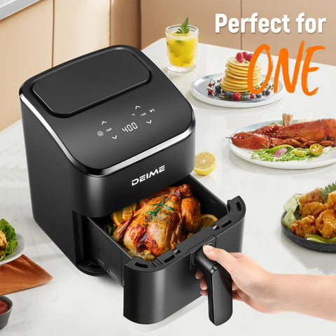 DEIME Air Fryer touchscreen control panel for precise quick meals.