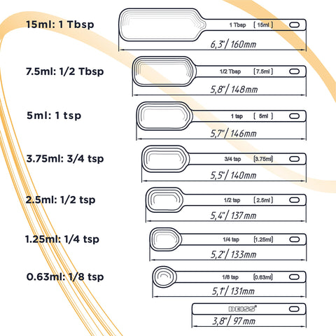 Deiss PRO set nests neatly to save drawer space and stay organized