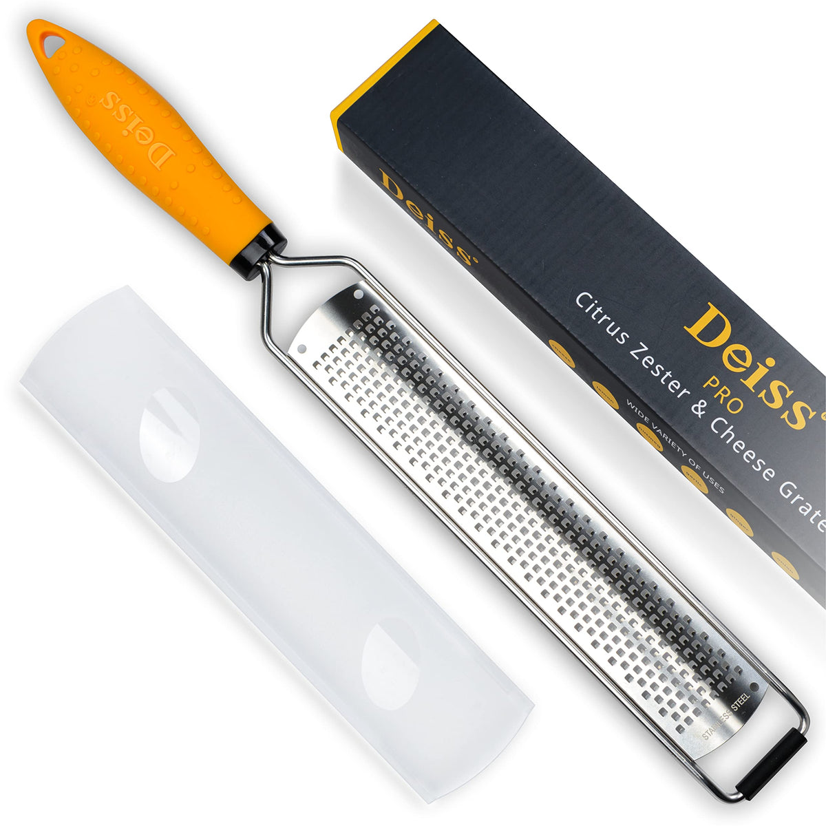 Deiss PRO lemon zester in action delivering bright zest and clean peel.