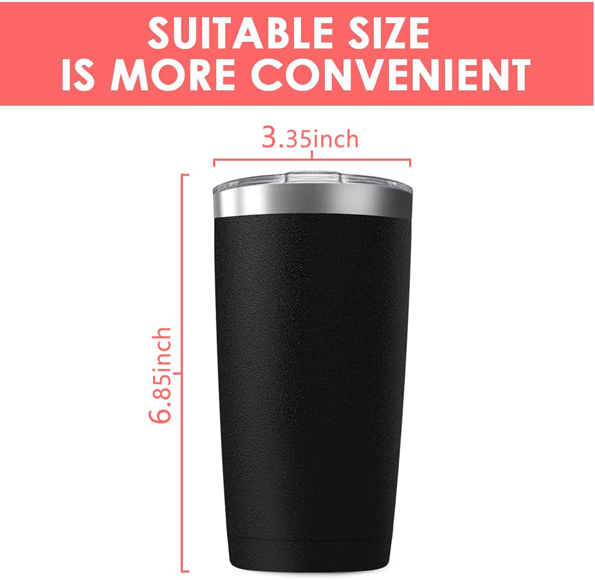 Deitybless 20oz tumbler with removable lid prevents splashes during travel