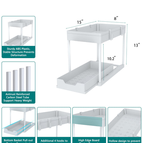 ABS material is waterproof and rust-proof for easy cleaning