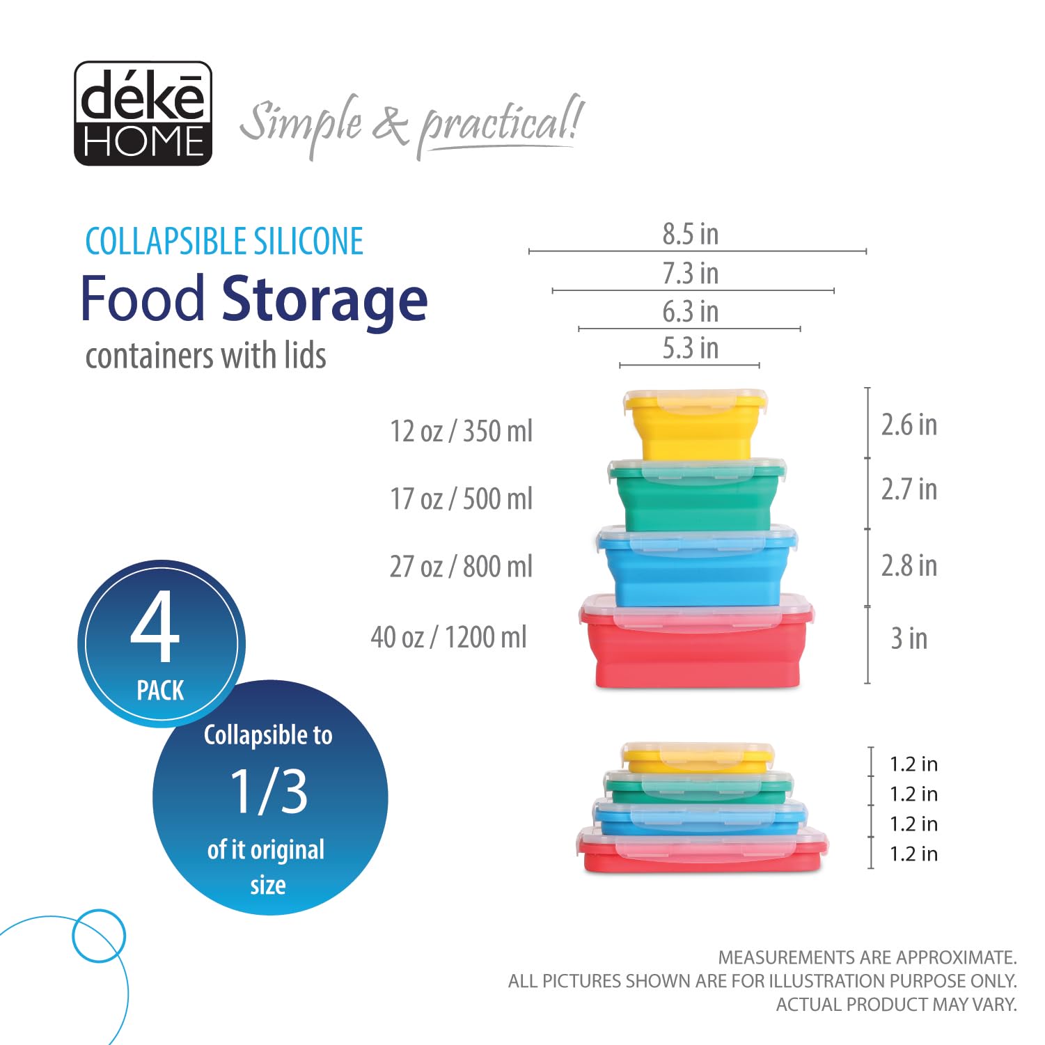 Deke Home folded compact design demonstrates space-saving feature for small kitchens.