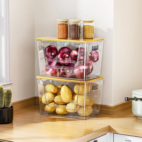 Delamu four-pack pantry organizers set for flexible storage