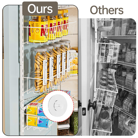 Delamu 60-pound capacity rack supports heavy jars safely.