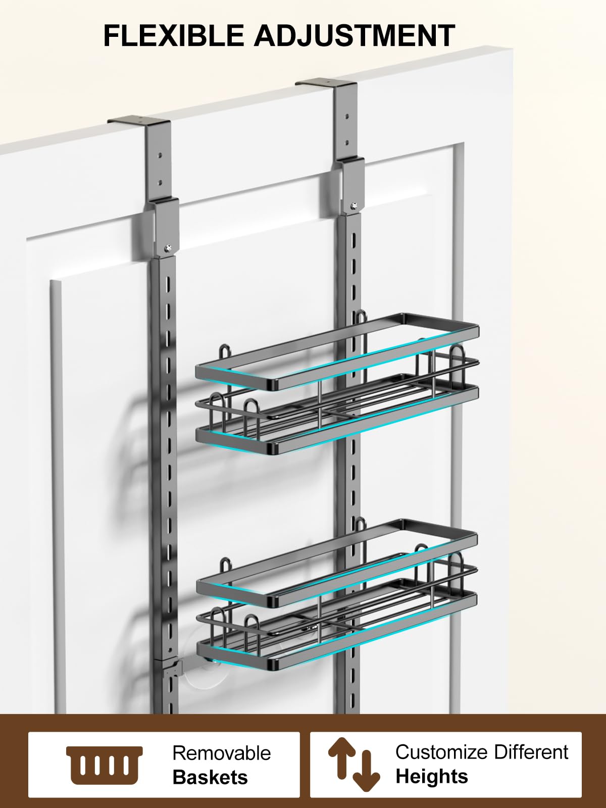 Delamu adhesive trays stabilize the organizer to prevent sway.