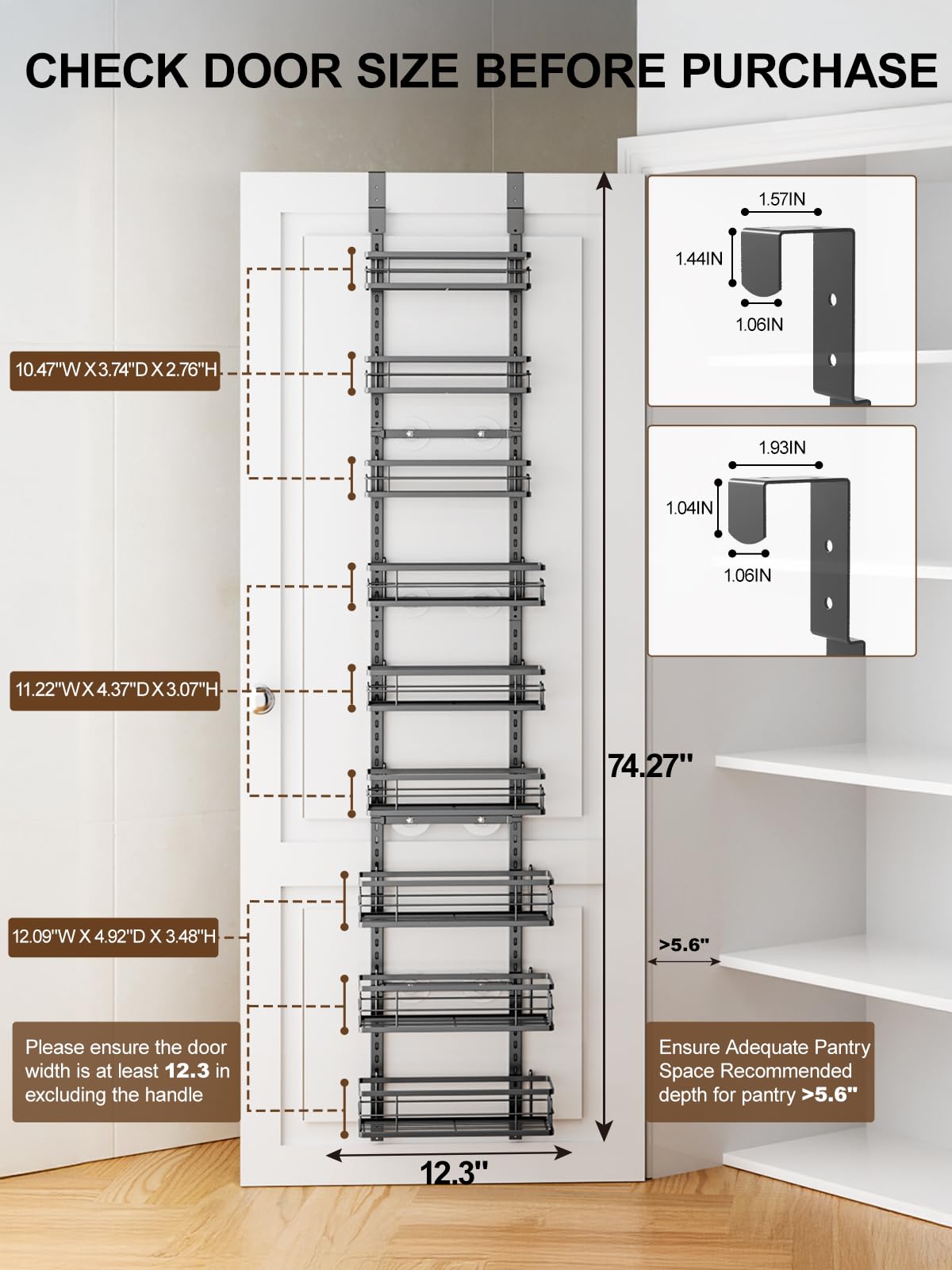 Delamu nine-tier system with large baskets for tall cans.
