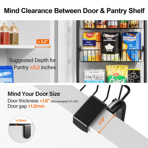 Delamu 6-tier door organizer ready for kitchen and pantry.