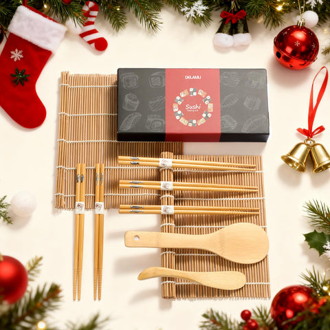 Delamu chopsticks 5 pairs with fish print for decorative dining