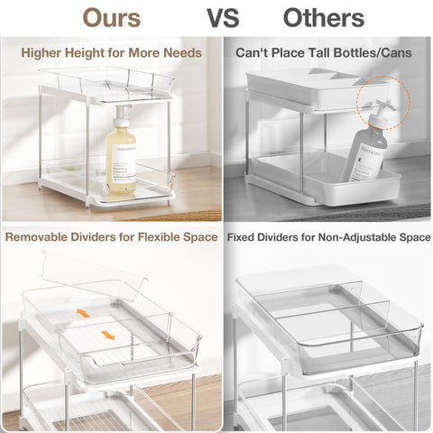 Delamu clear acrylic cabinet storage for fast visibility and finding items
