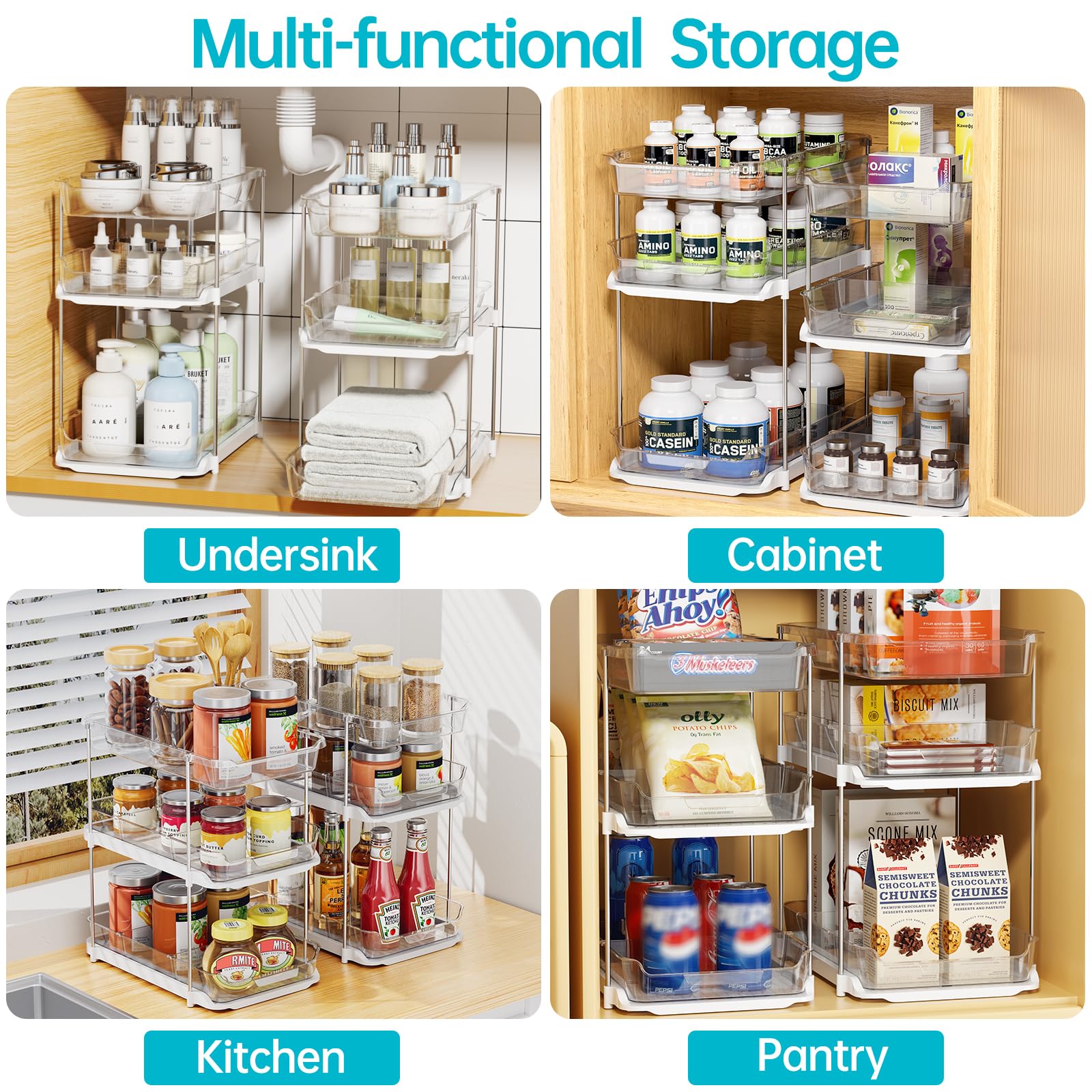 Delamu clear acrylic drawer improves visibility for quick finding essentials