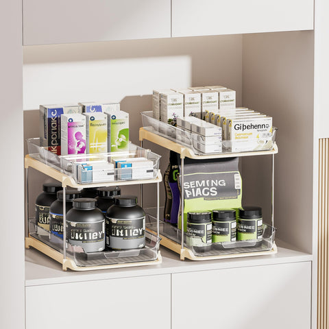 Delamu clear acrylic drawers offer fast visibility and access