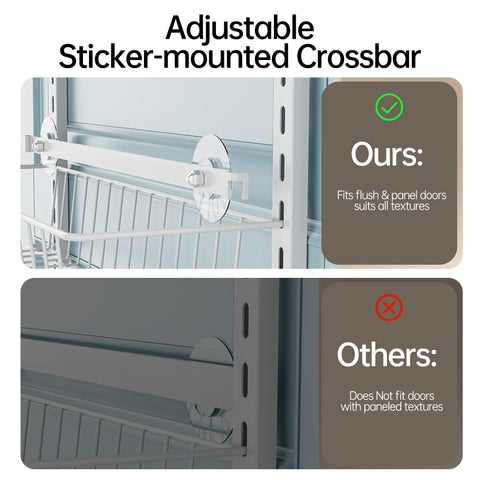 Delamu six-basket system creates flexible storage for spices and snacks.