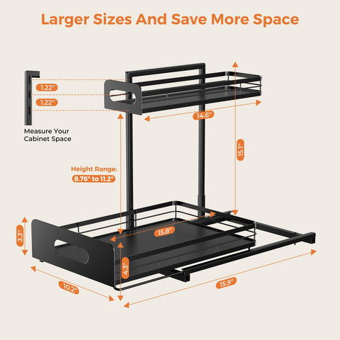 Delamu sturdy L-shaped steel design provides strong load support