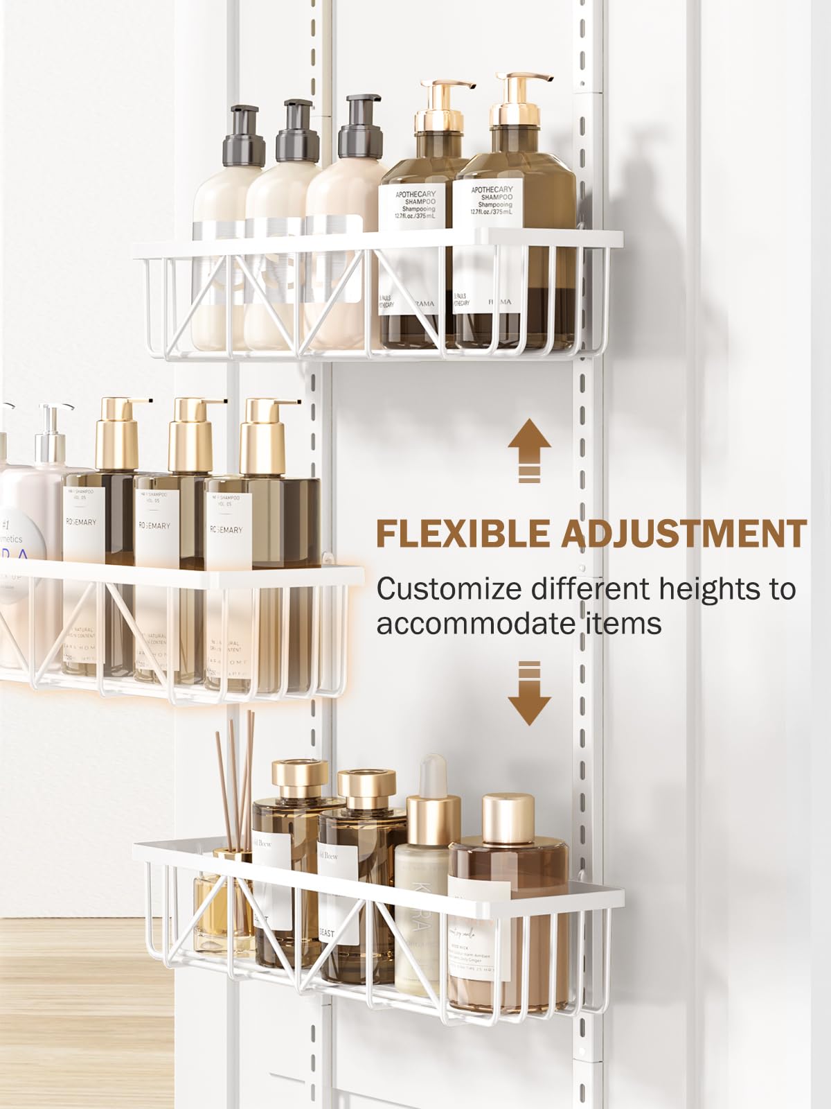 Delamu medium baskets fit for pantry items with adjustable height