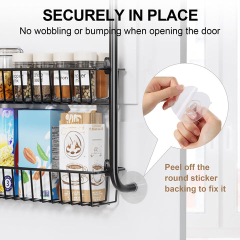 Delamu metal frame construction provides sturdy pantry storage.