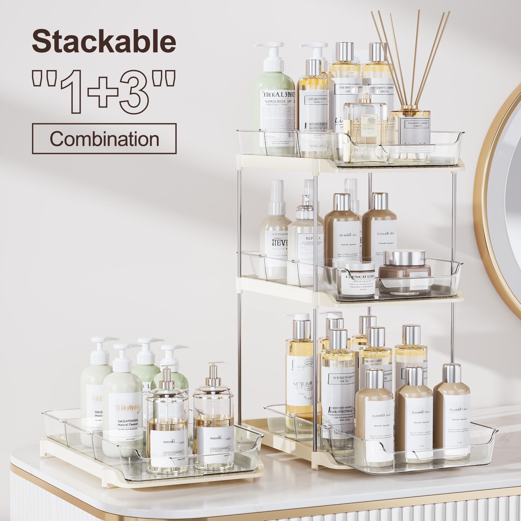 Movable dividers in the Delamu system for flexible spacing