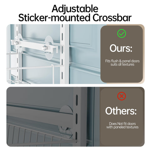 Delamu mounted on-door with jars demonstrates easy-access spice storage
