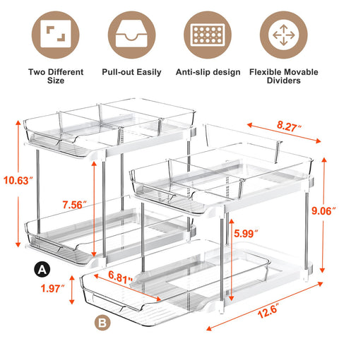 Delamu pull-out drawers provide smooth access to stored items