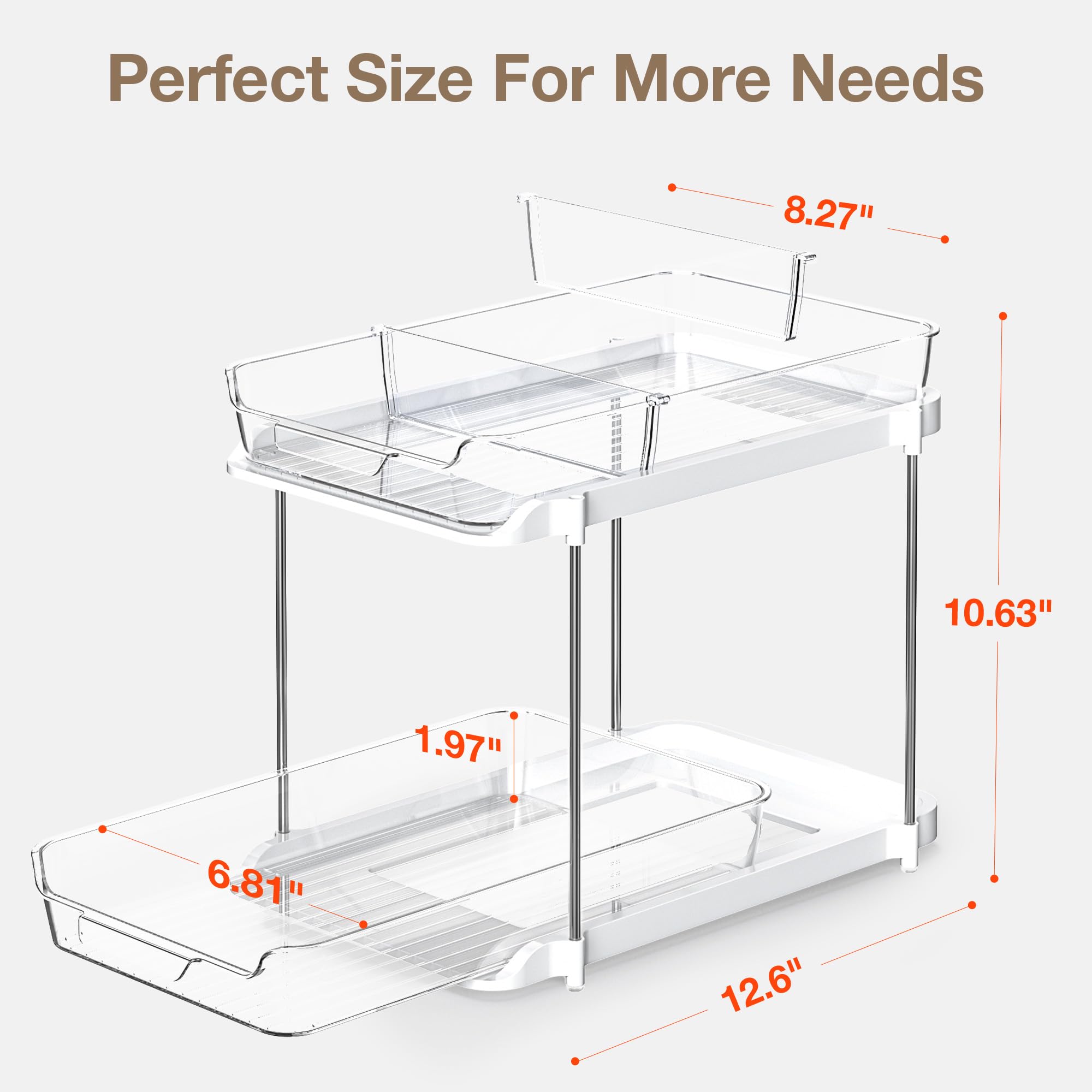 Delamu pull-out drawers provide smooth access to stored items