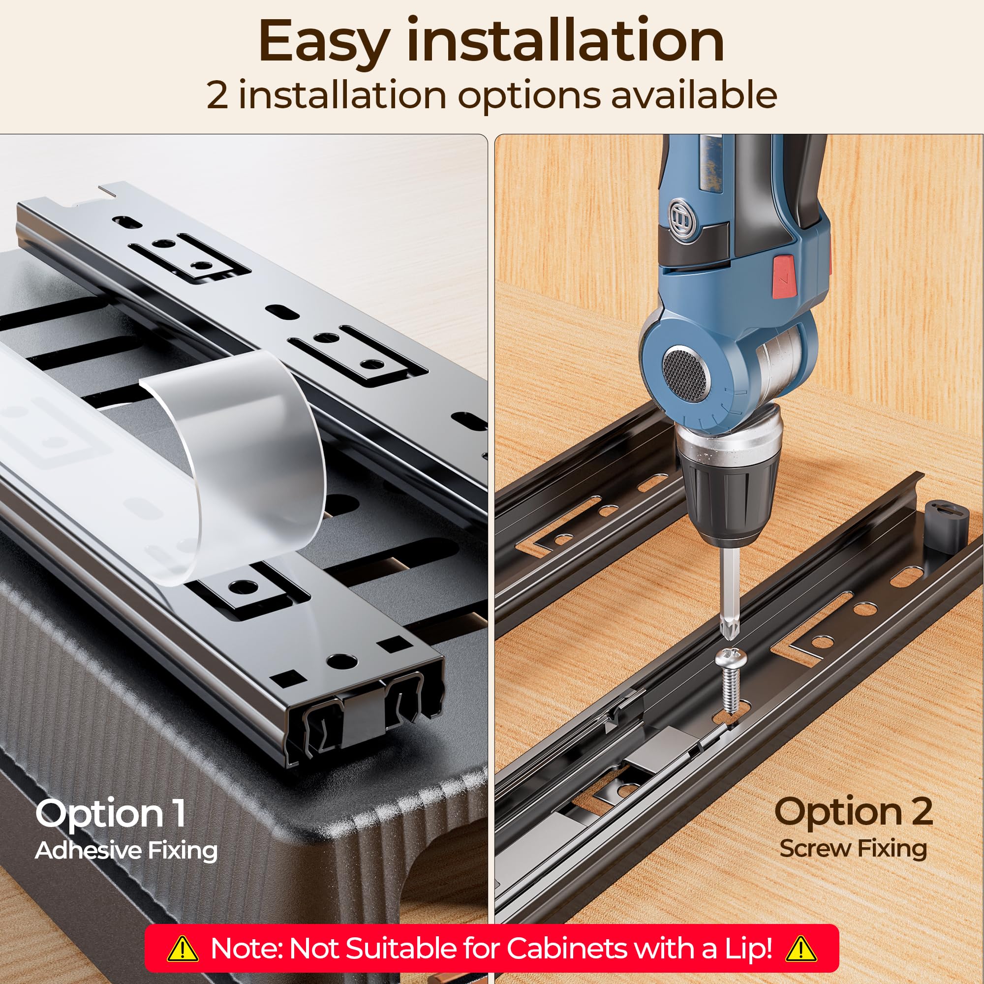 Delamu scratch-proof metal rails handle heavy spice loads