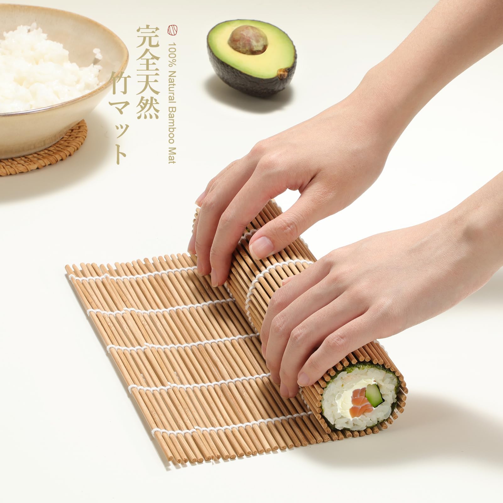 Delamu sushi plates set for presenting finished rolls in style