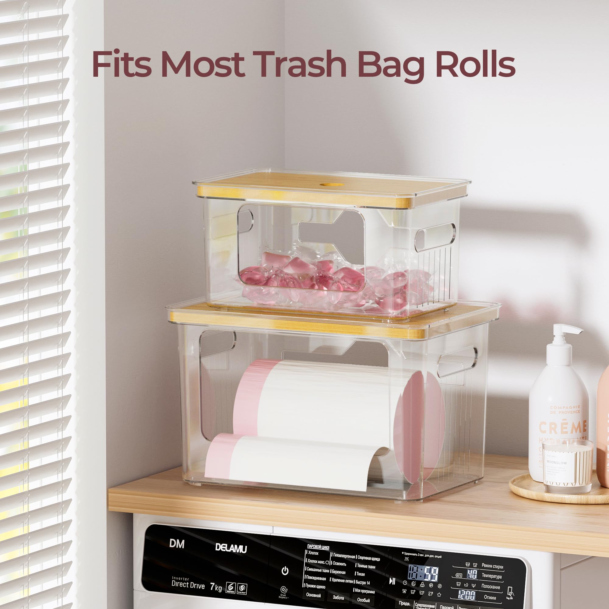 Locking lid and anti slip pads prevent messy dispensing