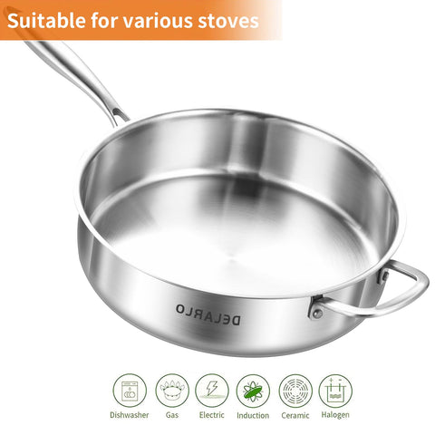 Drip-free pour rim on the DELARLO pan