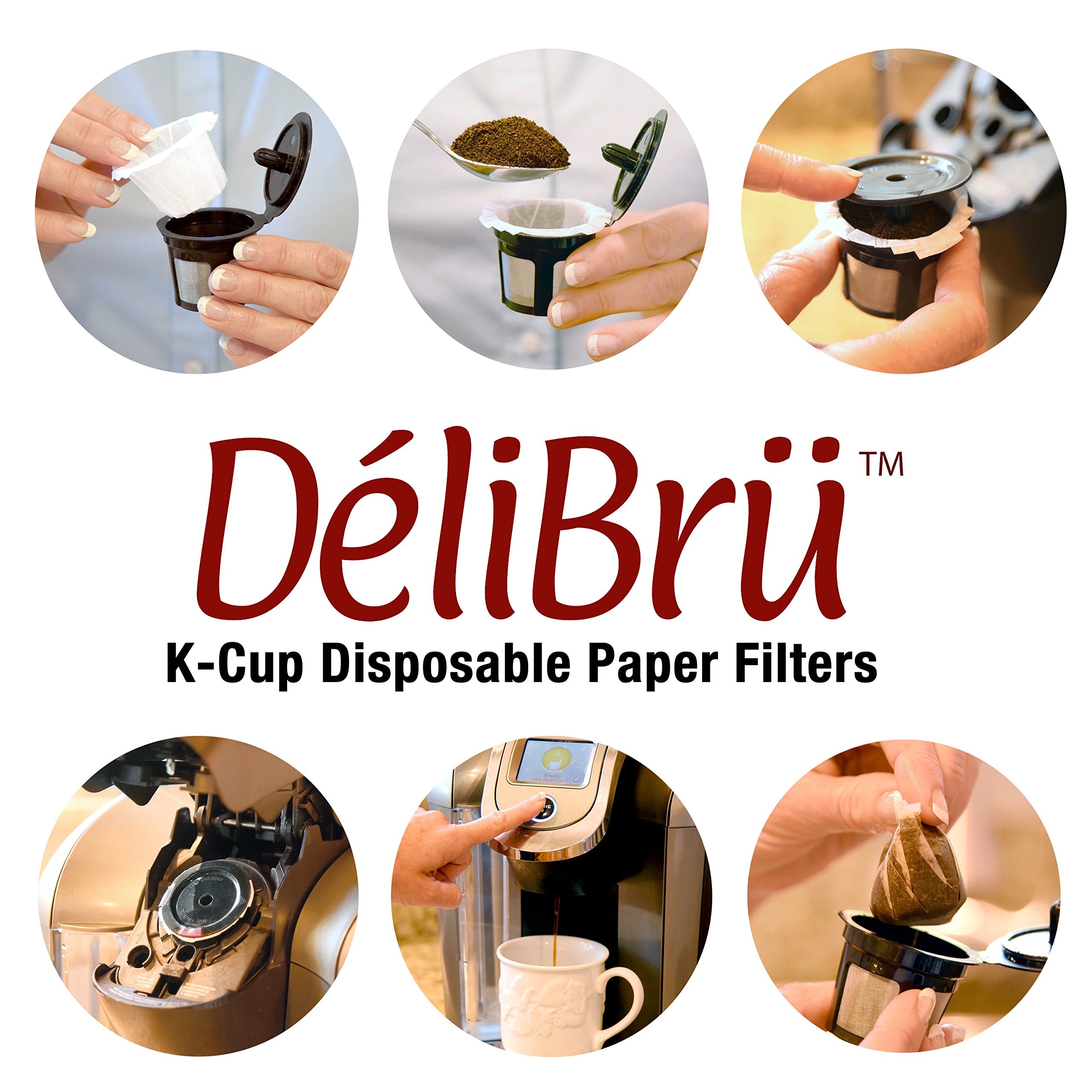 Delibru K Cup compostable filters – lifestyle shot – eco-friendly choice reduces waste.