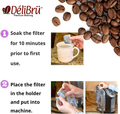 Delibru filter helps protect the brewer from mineral buildup