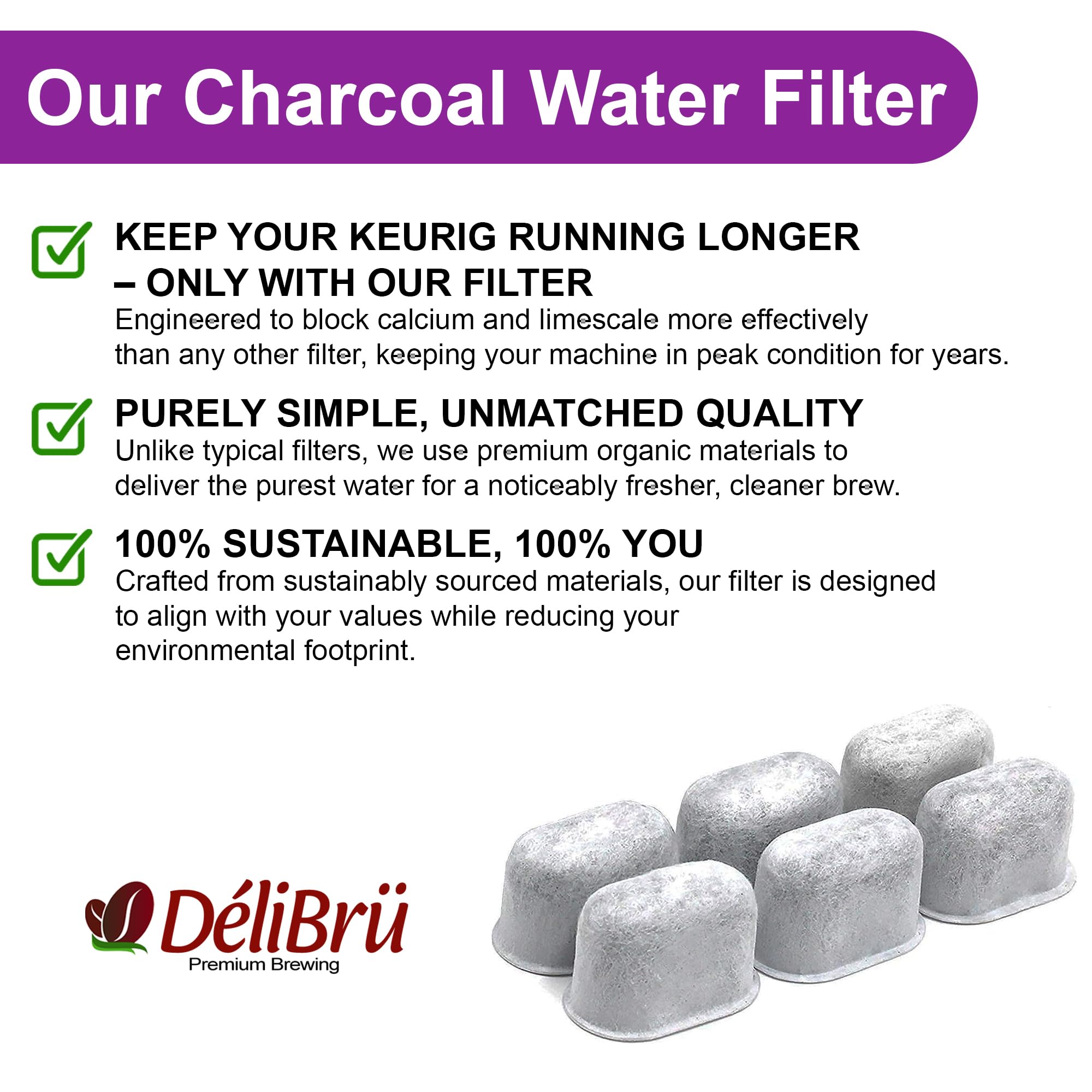 Delibru premium activated charcoal media for purer water