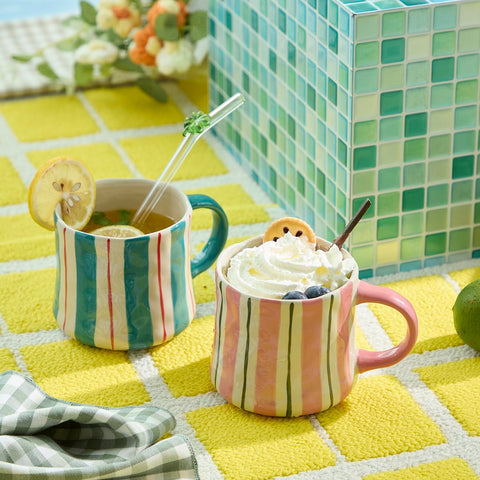DELIGHTS GALORE microwave-safe mugs for quick reheats without losing style.