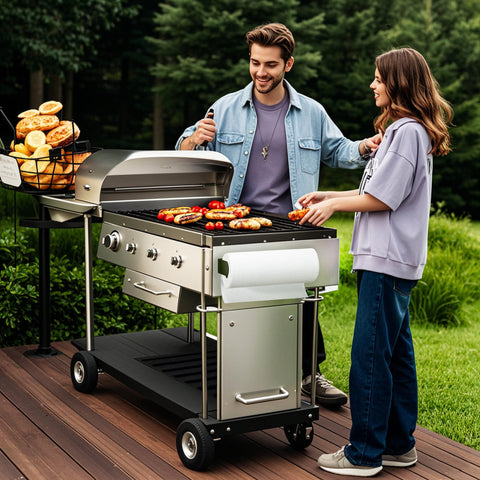 DELITON grill side paper towel holder ready for outdoor cooking