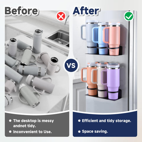 DELITON multi-purpose organizer stores spices, sprays, and cans beyond cups.