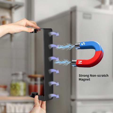 DELITON under-cabinet paper towel rack with magnet for organized space