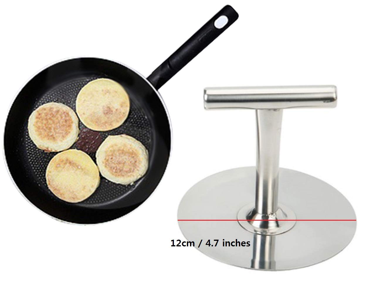 Delki stainless-steel press with cool-handle for safe, comfortable cooking.