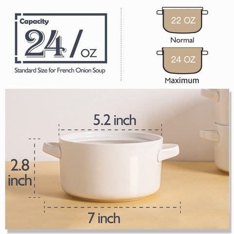 DELLING 24oz soup bowls microwave-safe for quick reheats and convenient serving.