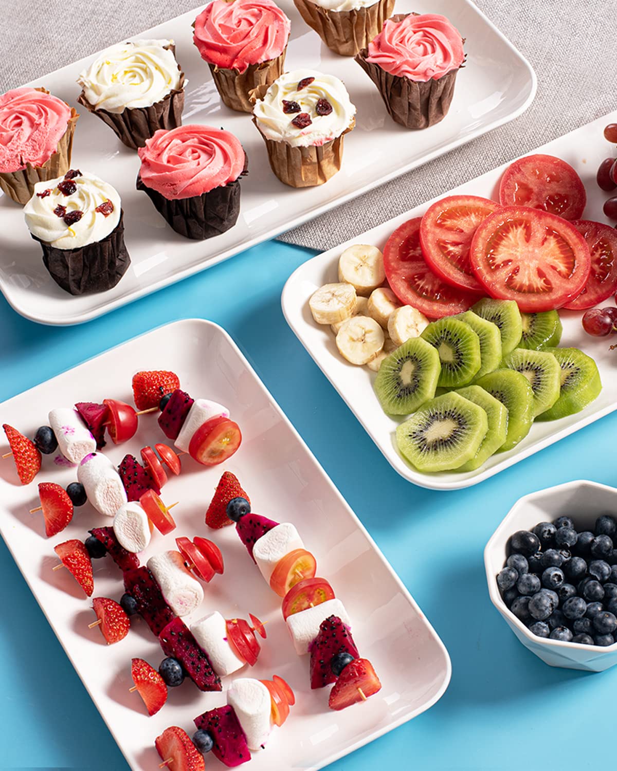 DELLING dishwasher-safe platters simplify cleanup after family meals.