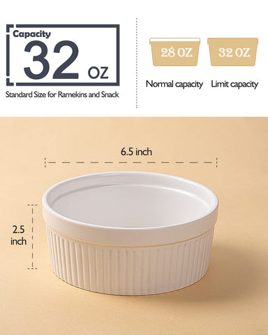 Delling ramekins are oven and microwave safe for versatile heat-ready serving.