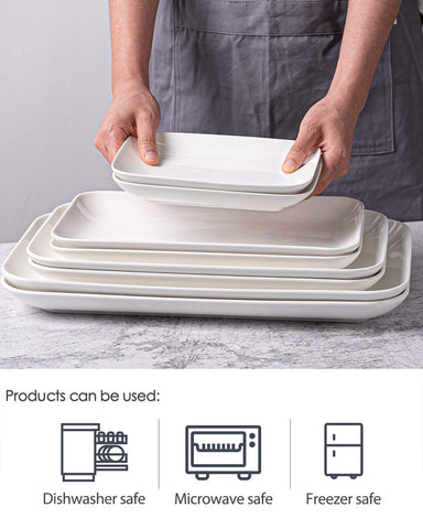 DELLING small serving platter 12x7 white perfect for desserts and bite-sized treats.