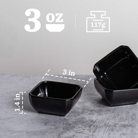 DELLING 3oz bowls, microwave-safe porcelain for quick reheats.
