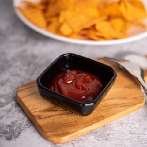 DELLING porcelain dipping bowls, black gloss for stylish serving.