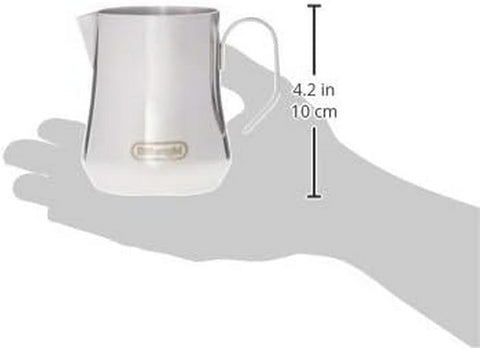 De'Longhi DLSC060 milk jug – pour-spout view highlights easy cappuccino foam