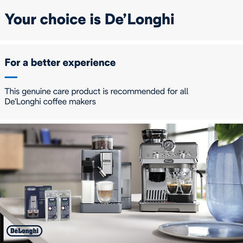 De'Longhi EcoDecalk packaging highlighting eco-friendly design